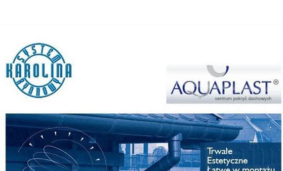 Systemy rynnowe z PCV - KAROLINA firmy Aquaplast