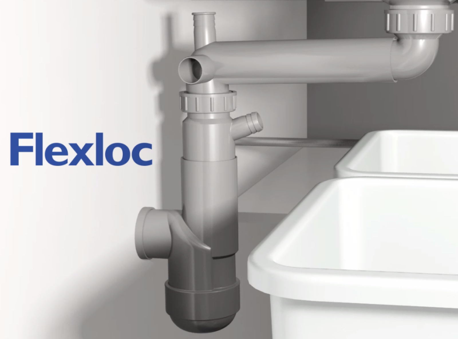 Syfon Flexloc pod zlewozmywak lub umywalkę. fot. Prevex Syfon Flexloc pod zlewozmywak lub umywalkę. fot. Prevex