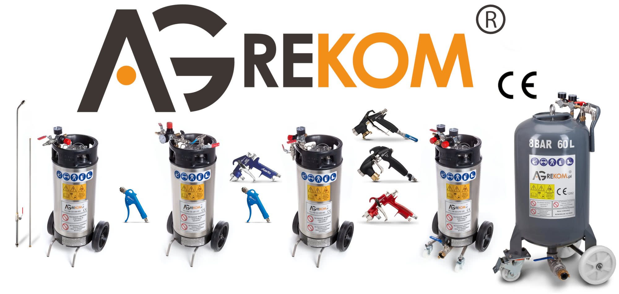 Pneumatyczne agregaty malarskie i tynkarskie AGREKOM Pneumatyczne agregaty malarskie i tynkarskie AGREKOM