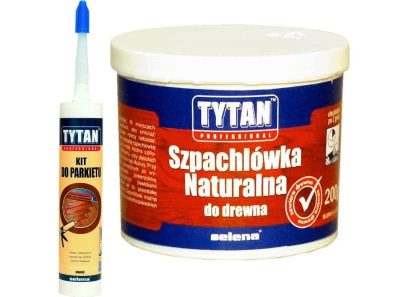 Szpachlówka naturalna do drewna i kit do parkietu Tytan Szpachlówka naturalna do drewna i kit do parkietu Tytan